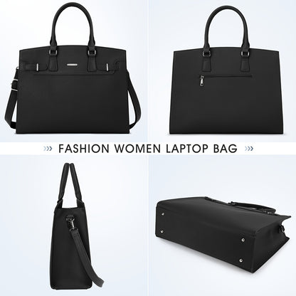 15.6" PU Leather Laptop Bag & Briefcase