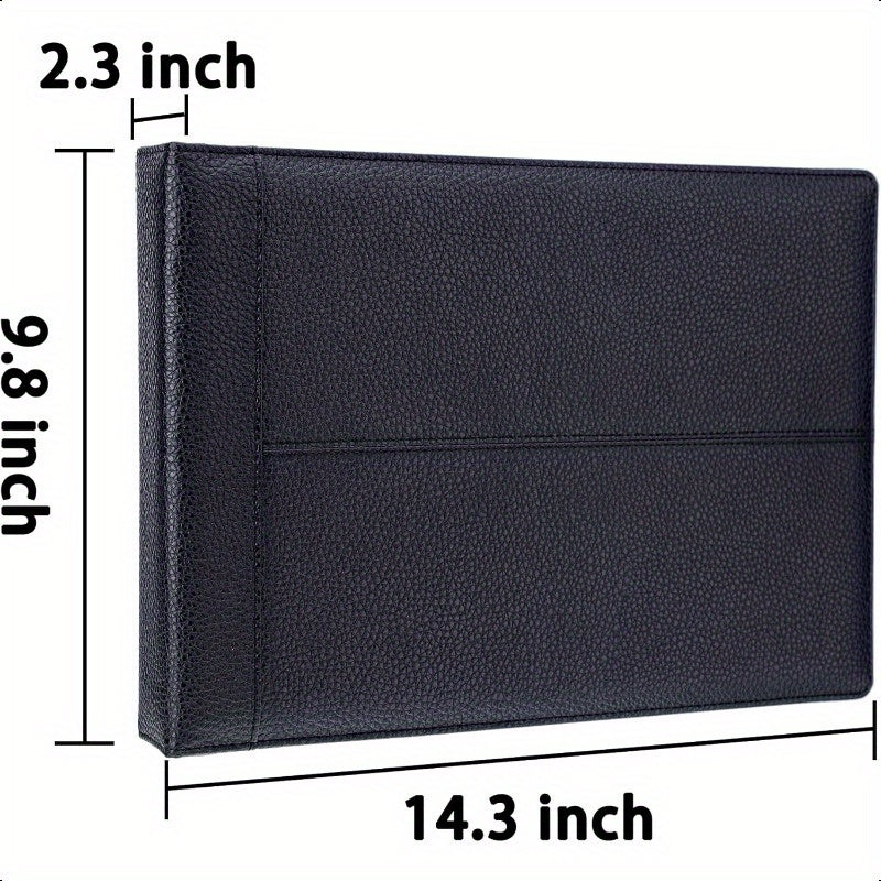 7 Ring PU Leather Business Checkbook Binder - 600 Sheets Capacity