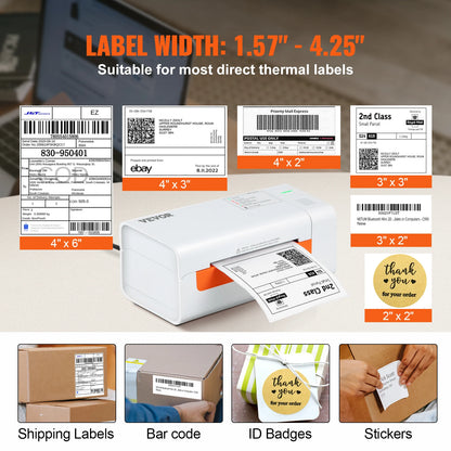 Desktop Thermal Label Printer - Compatible w/ Windows, Mac OS, and Linux