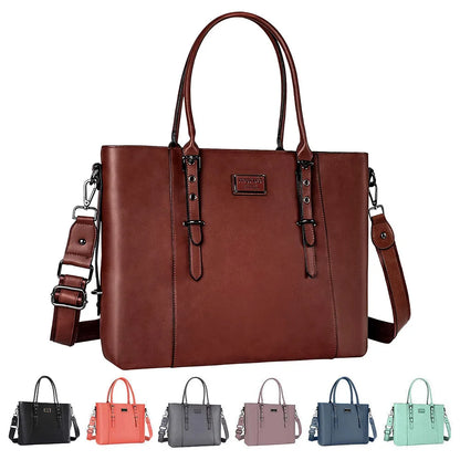 PU Leather Laptop Tote Bag