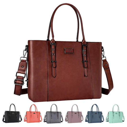 PU Leather Laptop Tote Bag