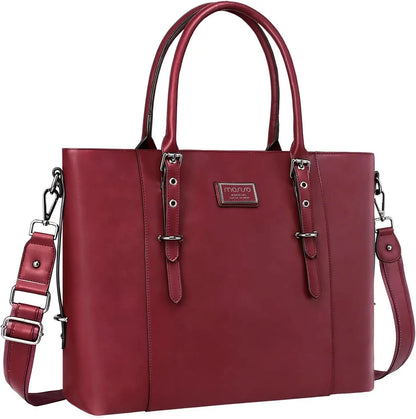 PU Leather Laptop Tote Bag