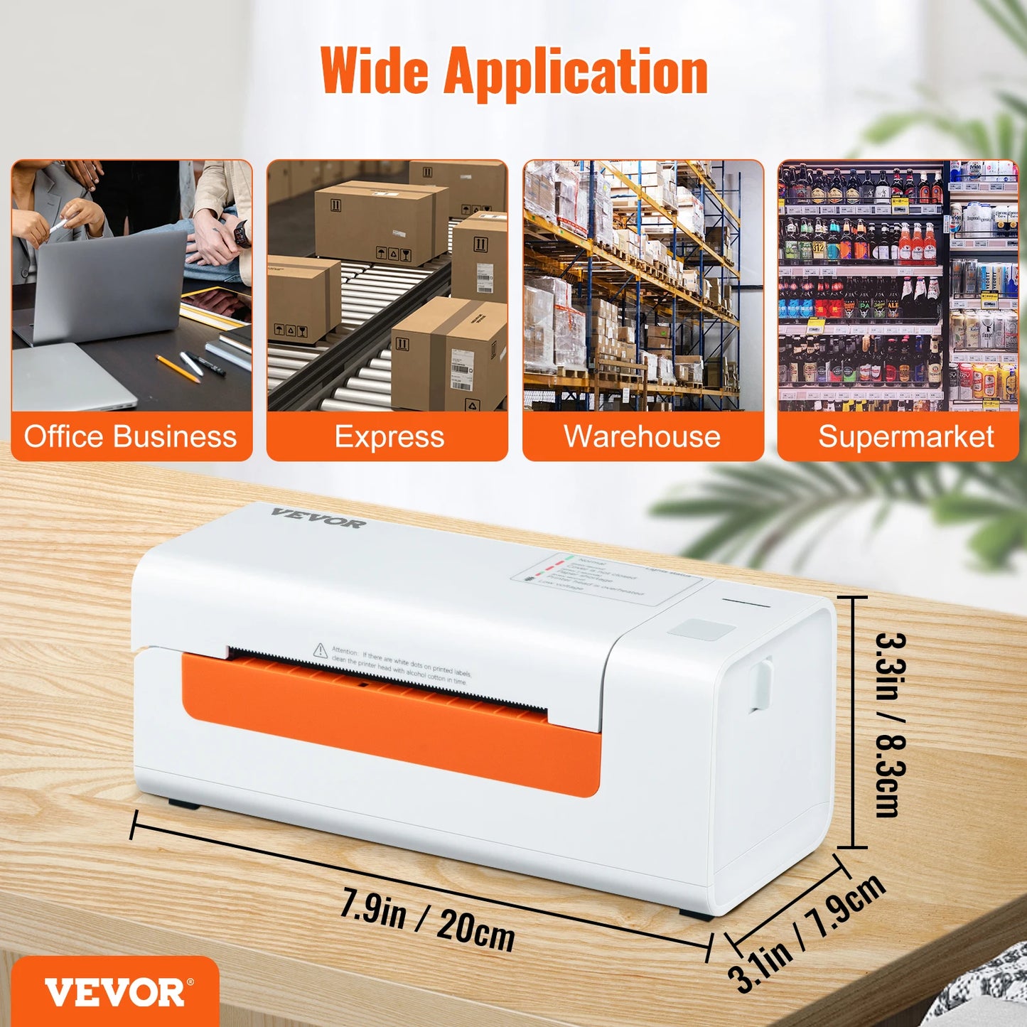 Desktop Thermal Label Printer - Compatible w/ Windows, Mac OS, and Linux