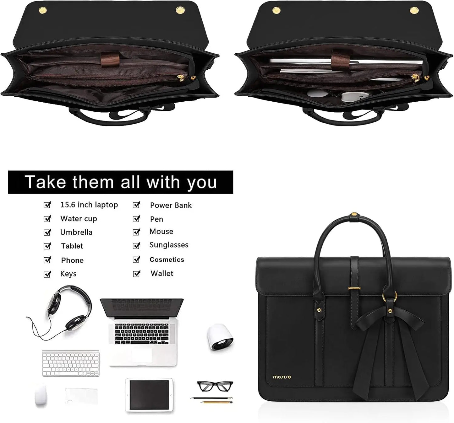 PU Leather Computer Shoulder Bag