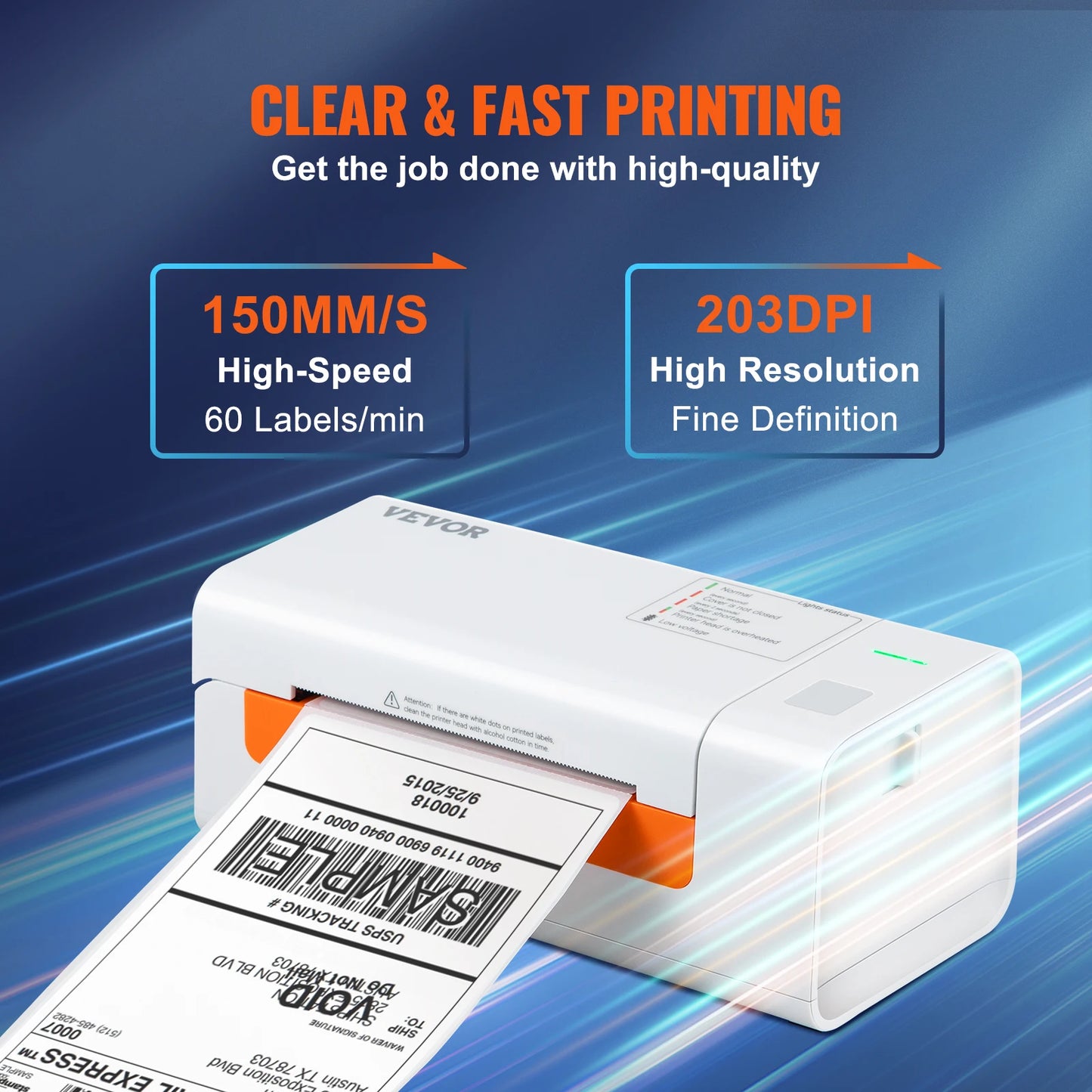 Desktop Thermal Label Printer - Compatible w/ Windows, Mac OS, and Linux