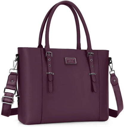 PU Leather Laptop Tote Bag