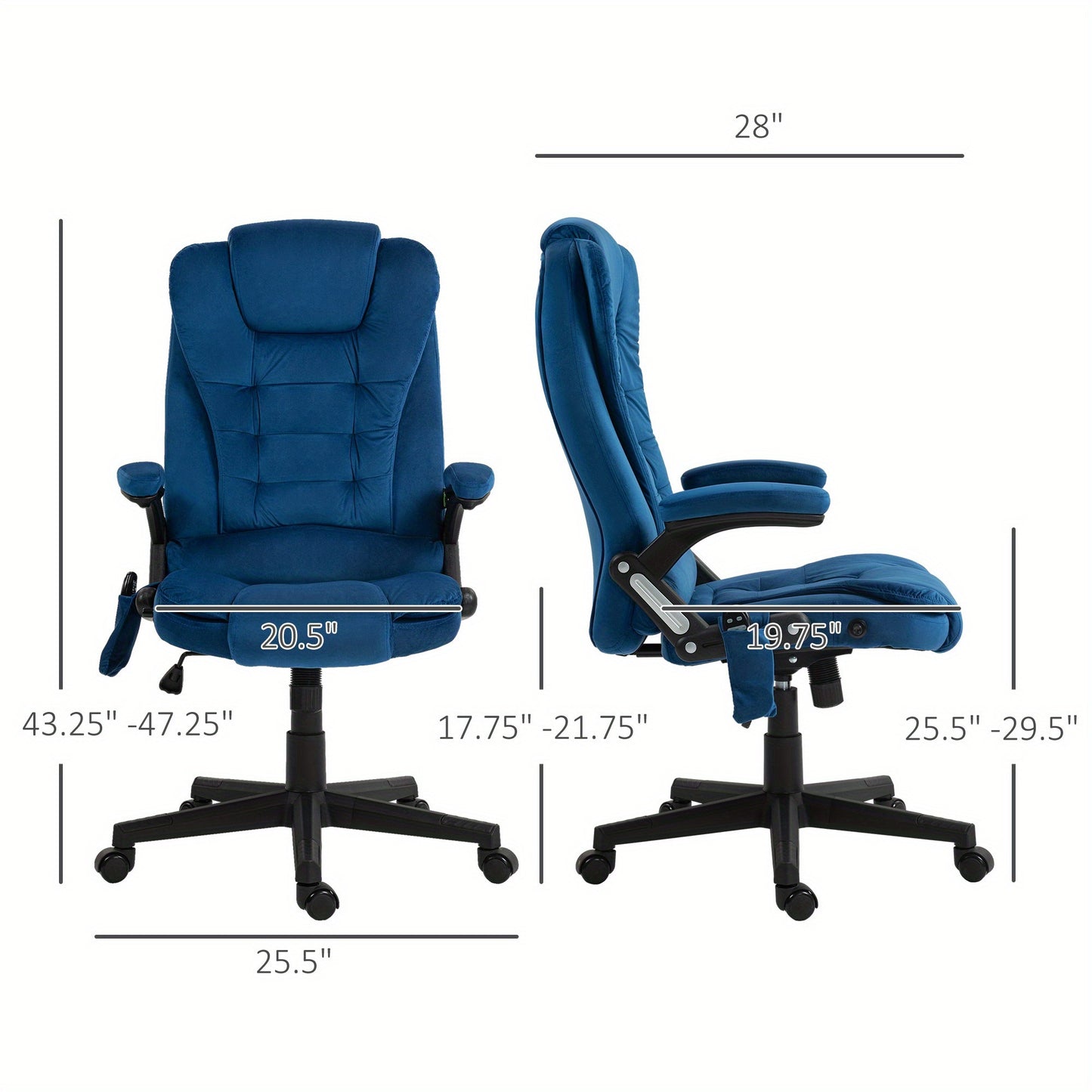Silla de oficina ergonómica ejecutiva azul