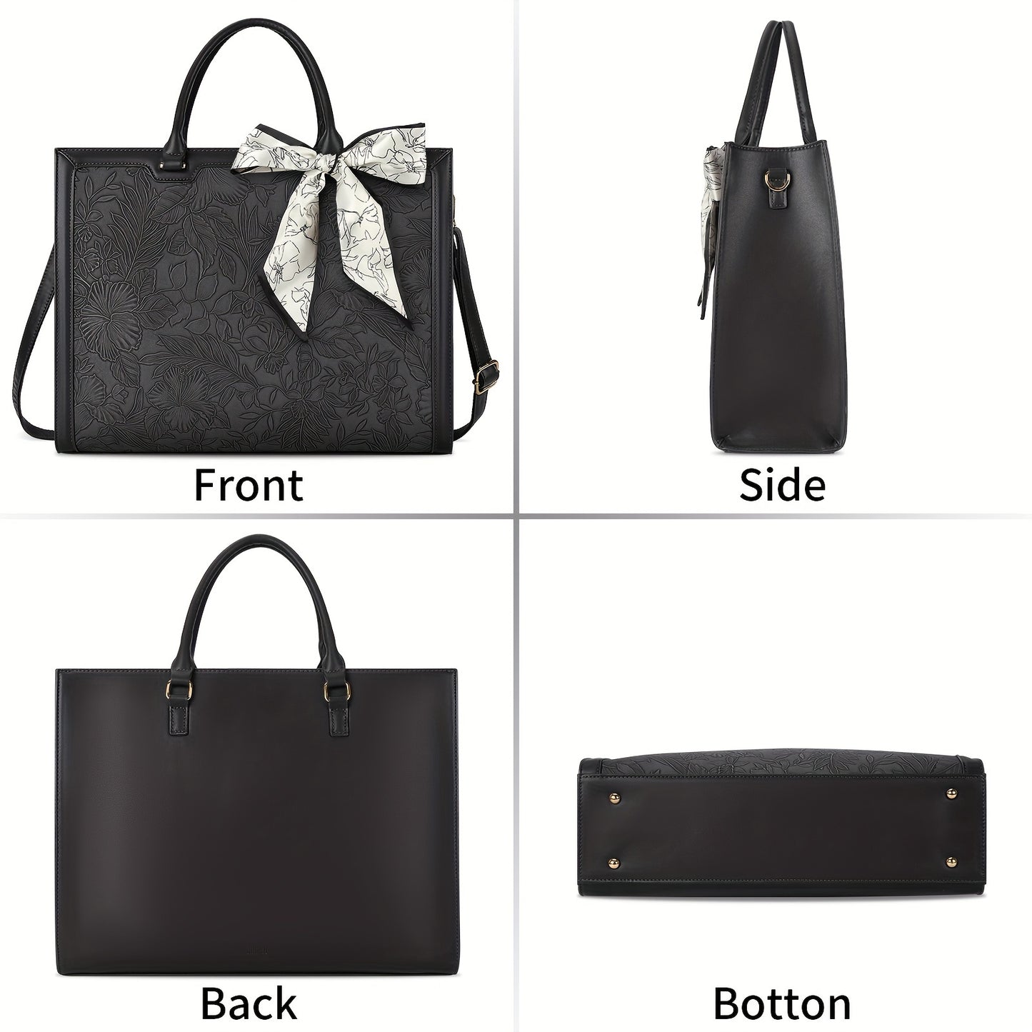 15.6" PU Leather Computer Tote