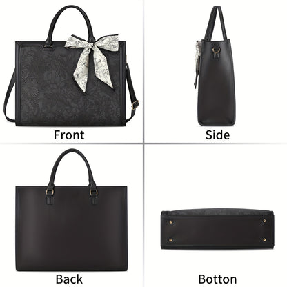 15.6" PU Leather Computer Tote