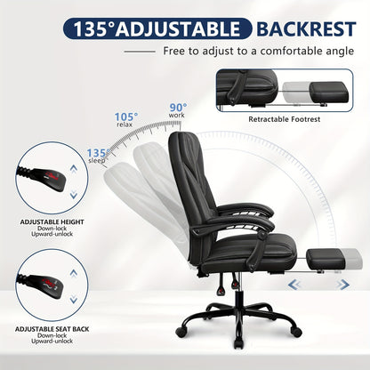 Silla ergonómica ejecutiva de oficina - 2 opciones de color