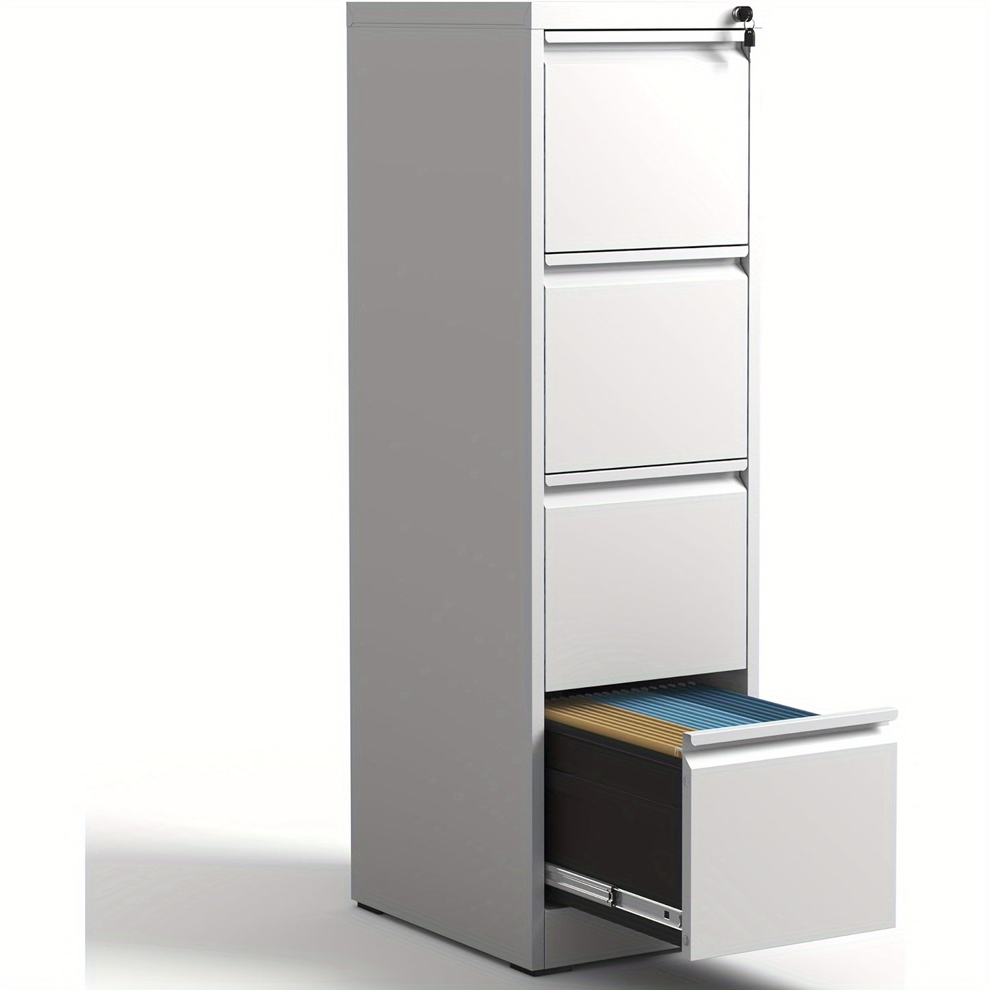 Four Drawer Heavy Duty Metal File Cabinet for Letter, Legal, and A4 Sized Files