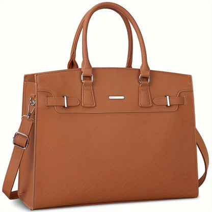 15.6" PU Leather Laptop Bag & Briefcase