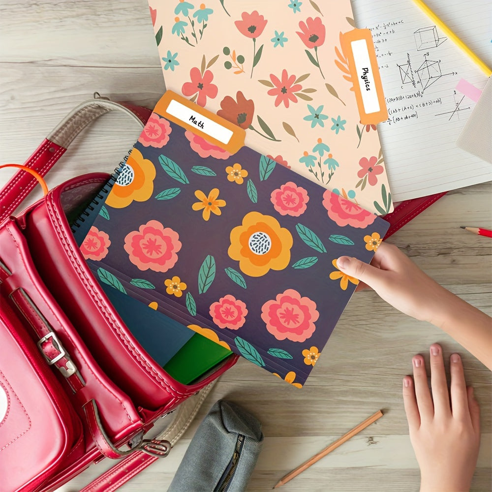 27pk 1/3-Cut Tab Letter-Size Decorative File Folders w/ Erasable Category Labels