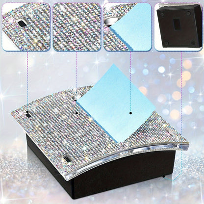 Glittery Clear Sticky Notes Dispenser  - 4 x 4in