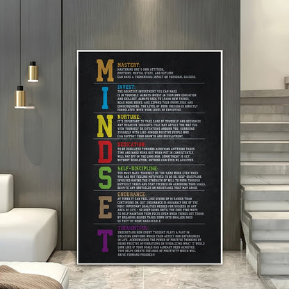 Arte en lienzo de mentalidad sin marco