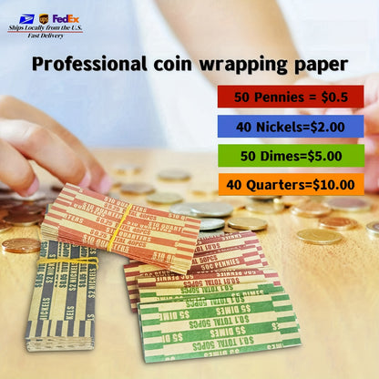 132pcs Coin Wrapping Paper - Flat