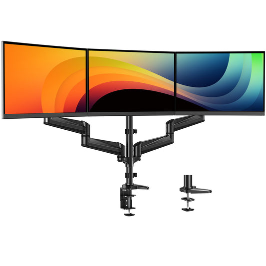 Triple Monitor Desk Mount - Holds 17in to 32in Screens