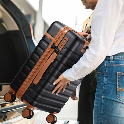 3pcs Luggage Set w/ 20in Luggage, Backpack, and Small Cosmetic Bag -- 4 Colors