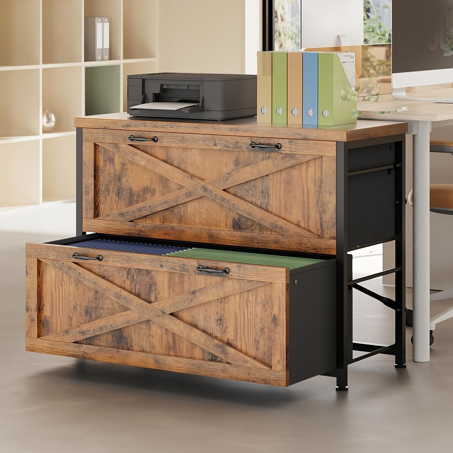 Classeur métallique à 2 tiroirs pour documents de format lettre, légal et A4