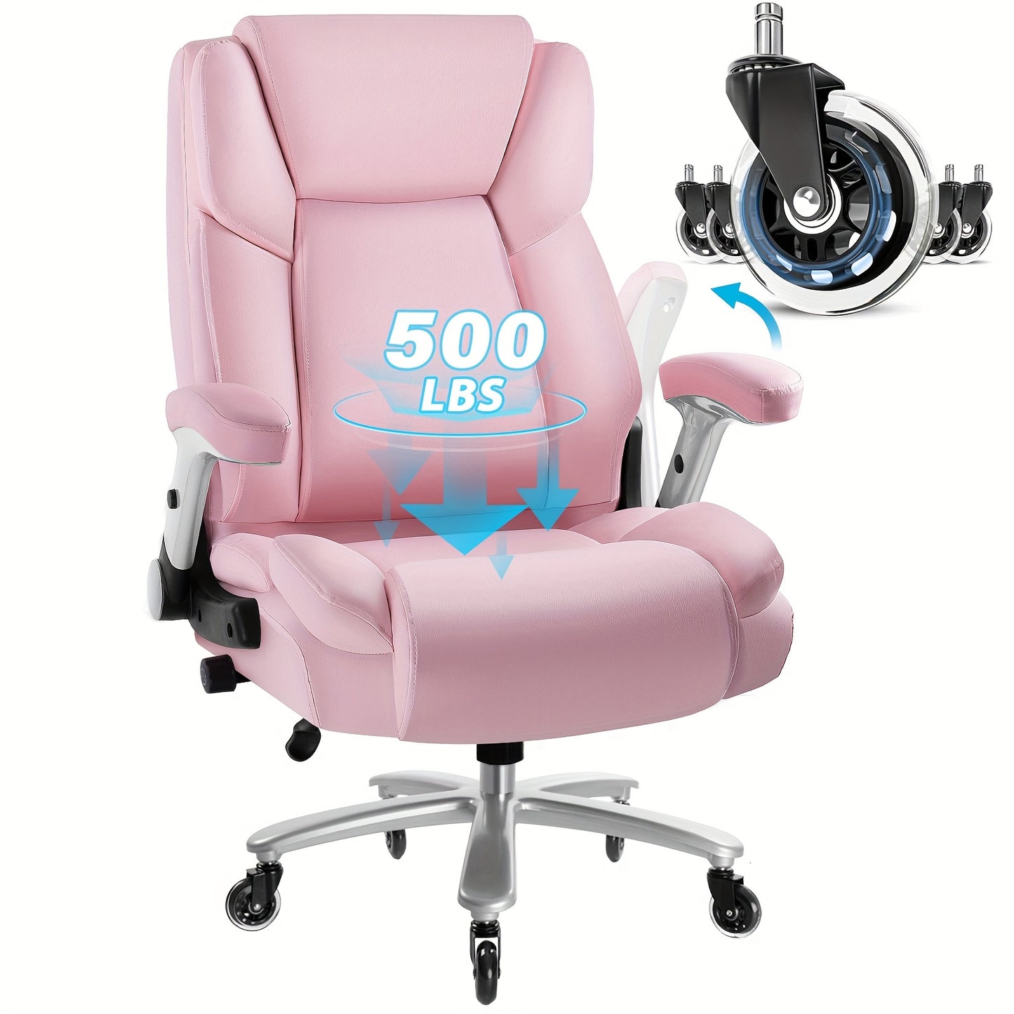 Chaise de bureau robuste, grande et haute - 4 options de couleurs