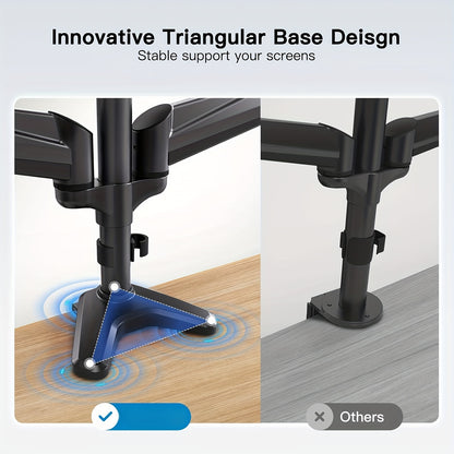 Triple Monitor Desk Mount - Holds 17in to 32in Screens