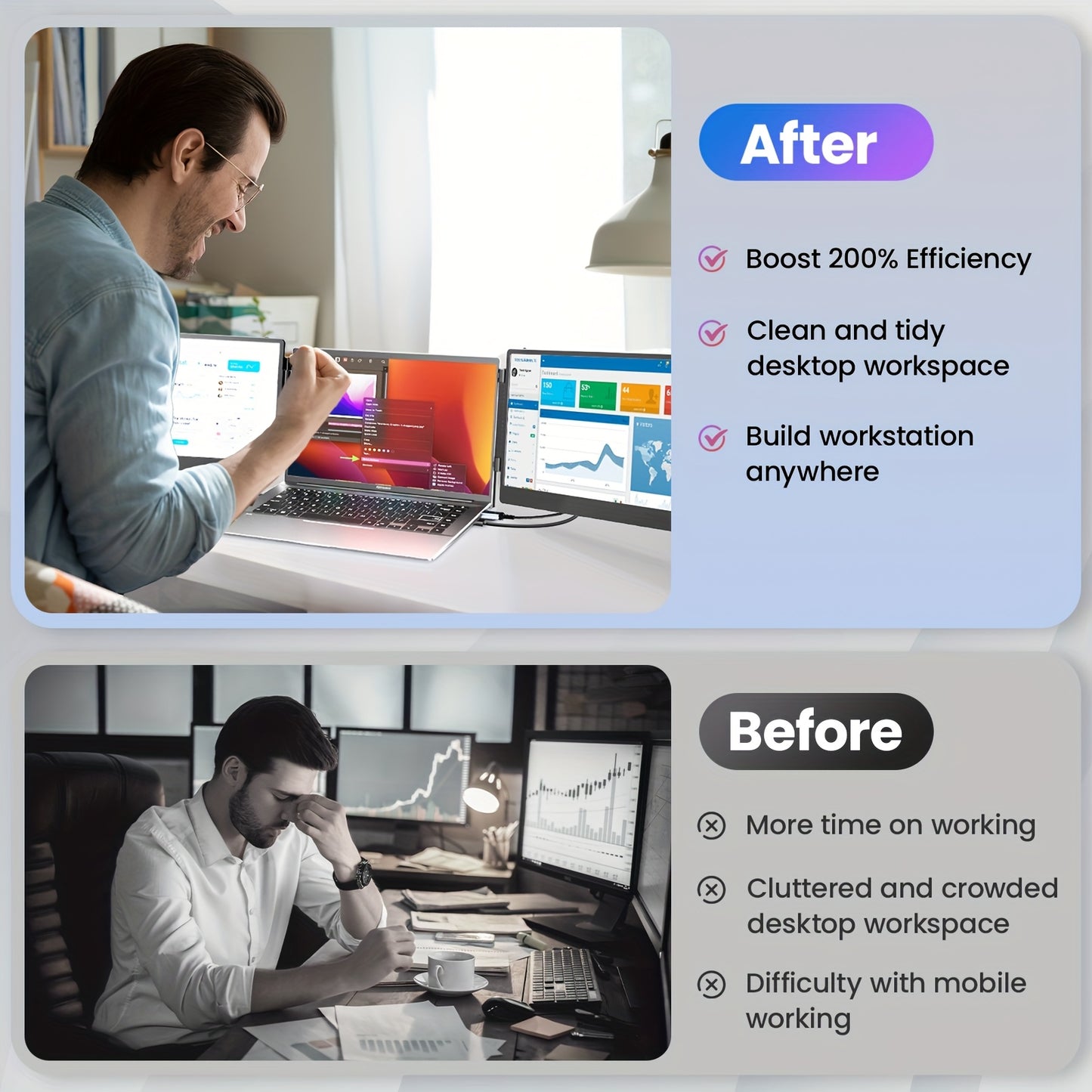 14in Laptop Screen Extenders - For Laptops 13 - 16.5"