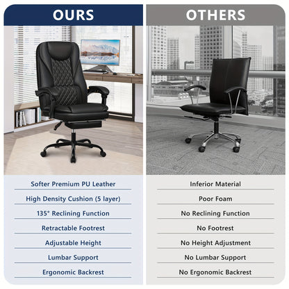 Silla ergonómica ejecutiva de oficina - 2 opciones de color