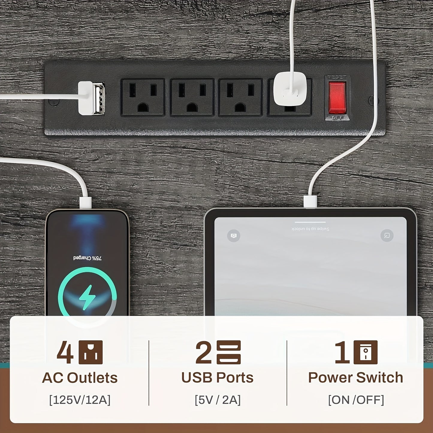 Escritorio en forma de L de 62,2" con armario, estantes, cajones, iluminación y tomas de corriente - 4 opciones de color