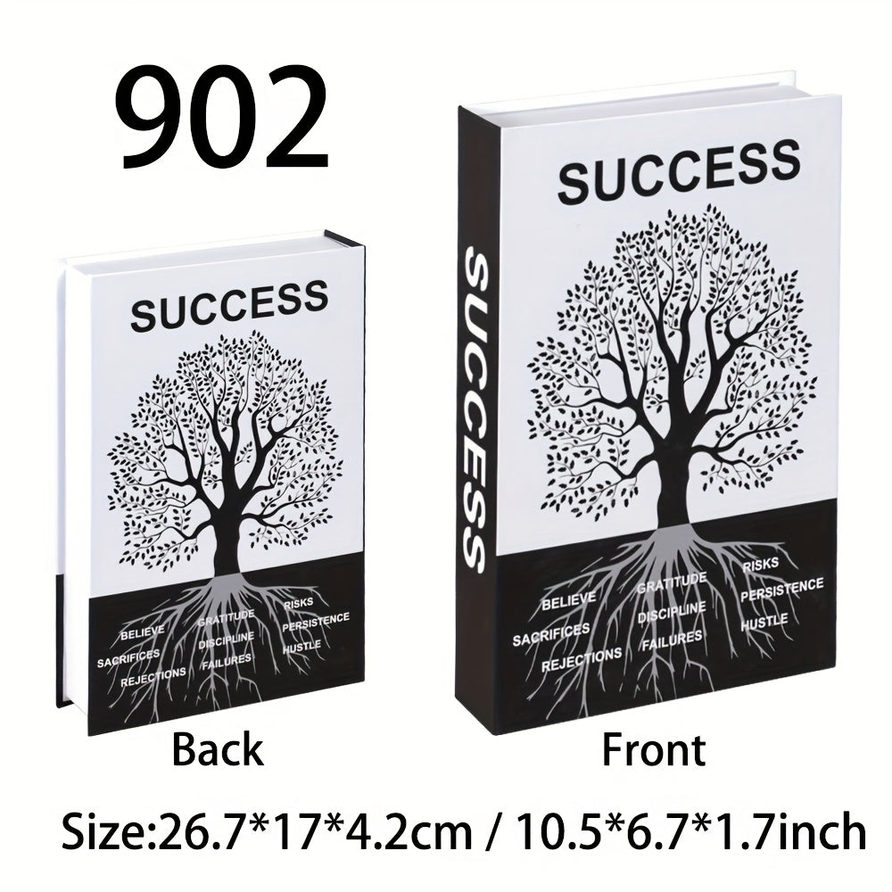 Juego de decoración de 3 piezas con estilo de libro motivacional 