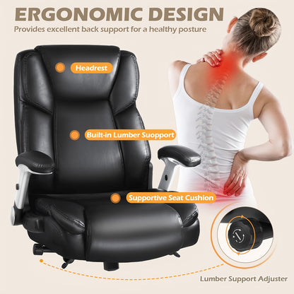 Chaise de bureau robuste, grande et haute - 4 options de couleurs