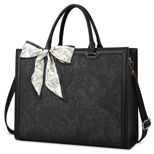 15.6" PU Leather Computer Tote