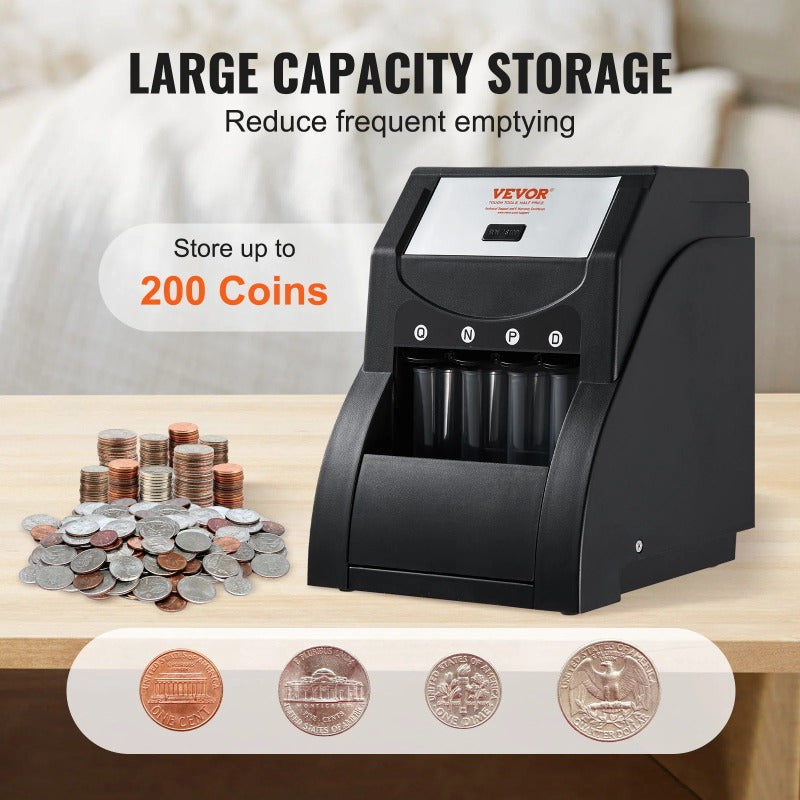 USD Coin Sorter - Includes Four Coin Tubes