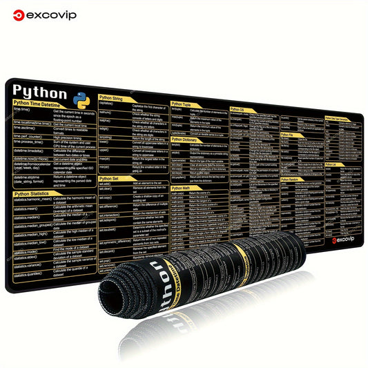 Alfombrilla de escritorio grande antideslizante - Programación Python 