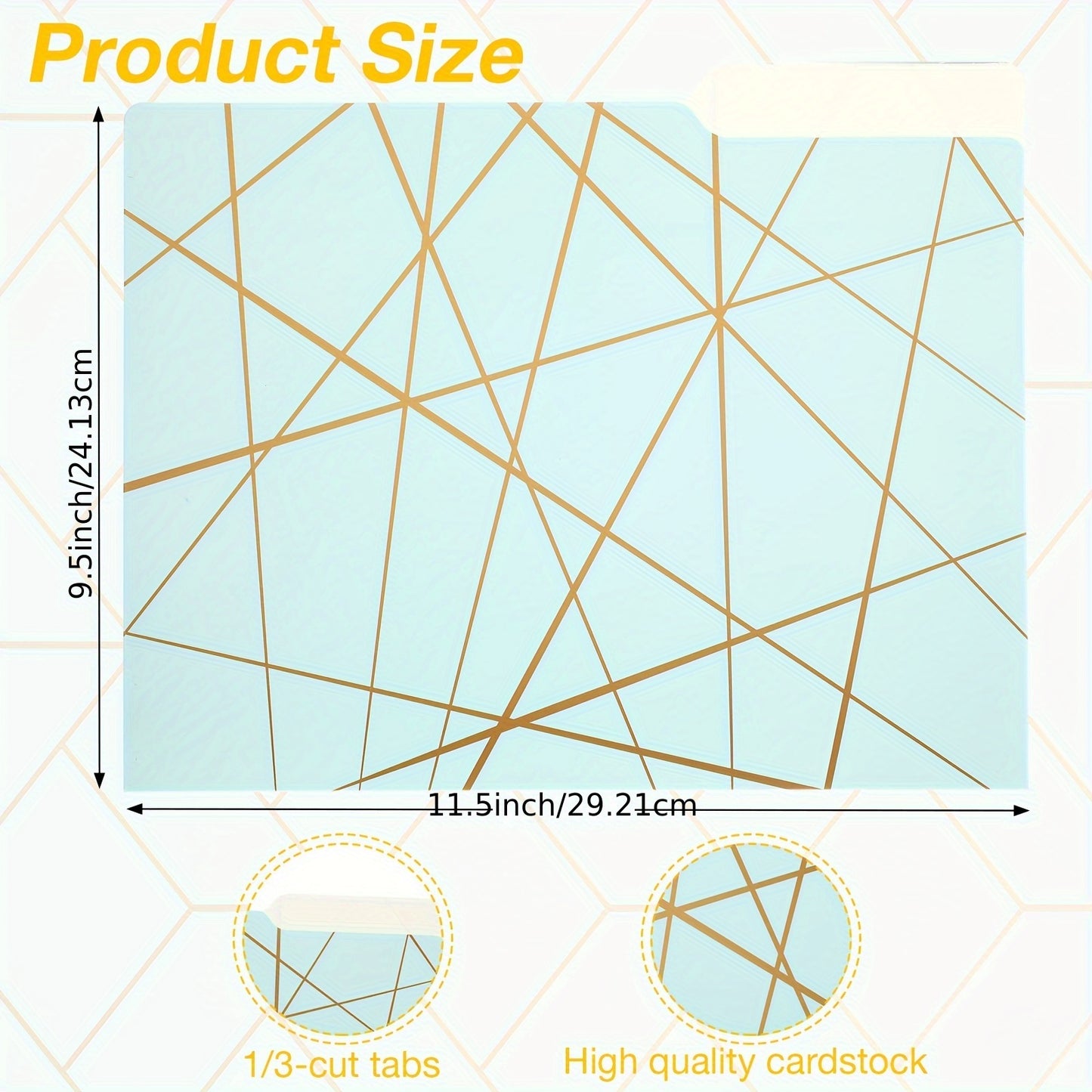 45pk Decorative Letter-Size File Folders with 1/3 Cut Tabs - 9.5 x 11.5in