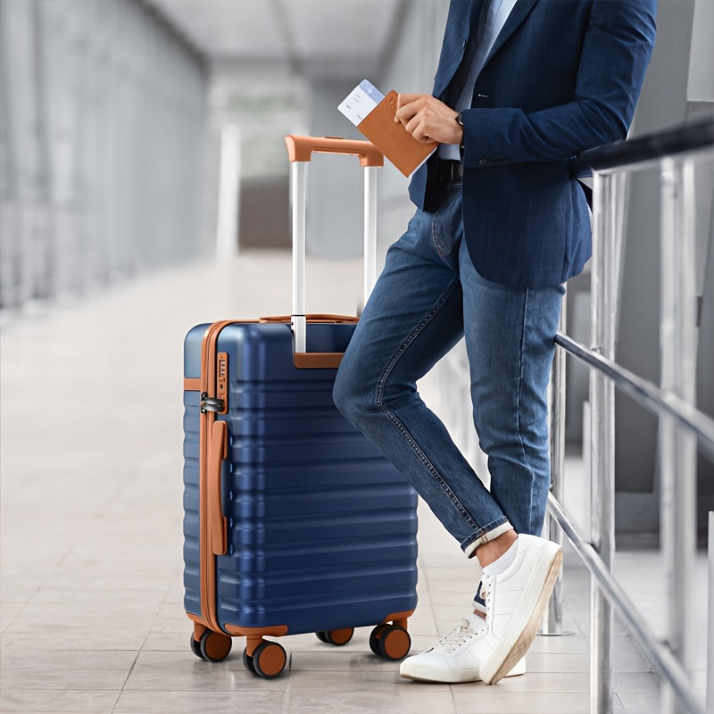 3pcs Luggage Set w/ 20in Luggage, Backpack, and Small Cosmetic Bag -- 4 Colors