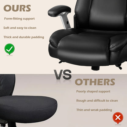 Chaise de bureau robuste, grande et haute - 4 options de couleurs