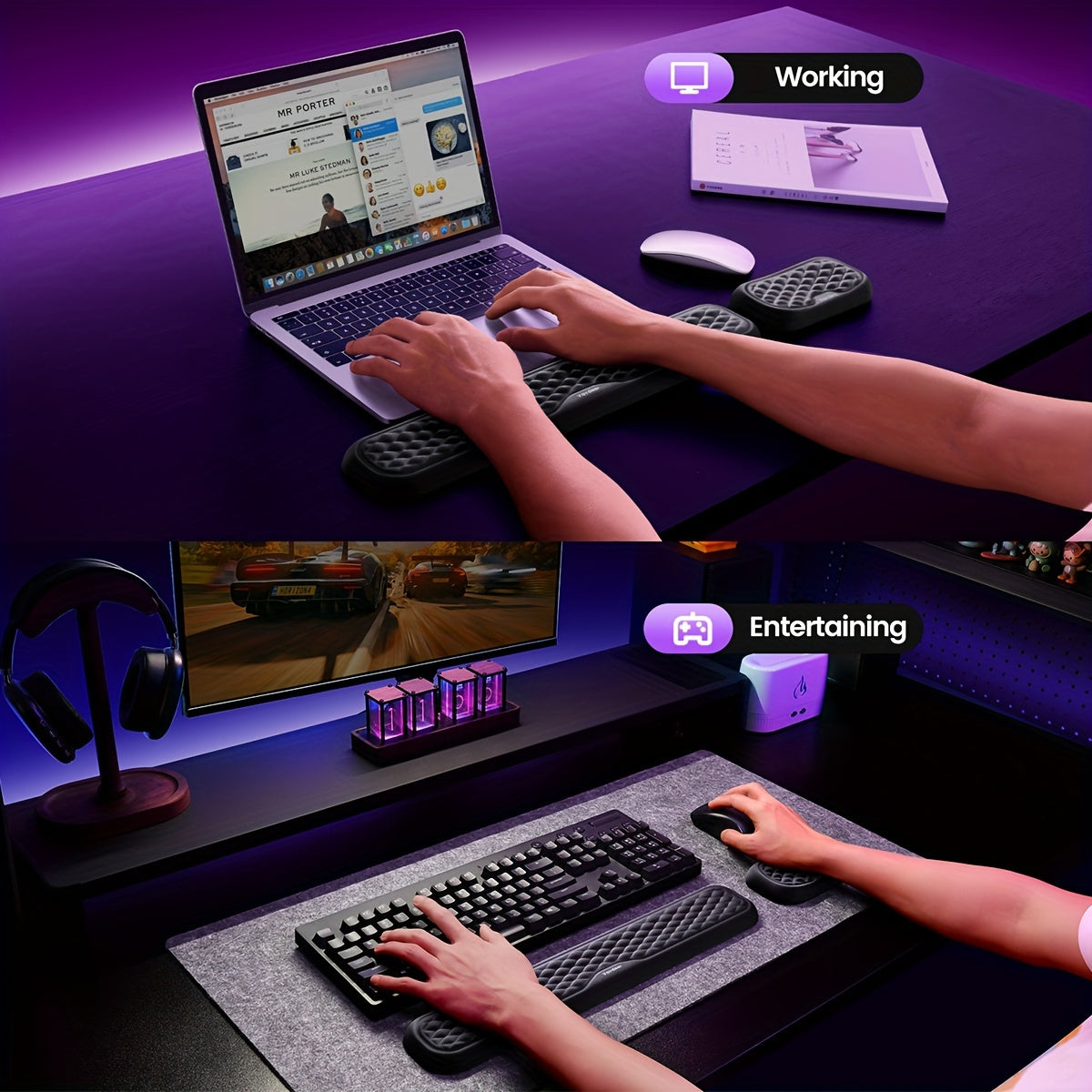 Ergonomic Wrist Support Rest for Keyboard and Mouse