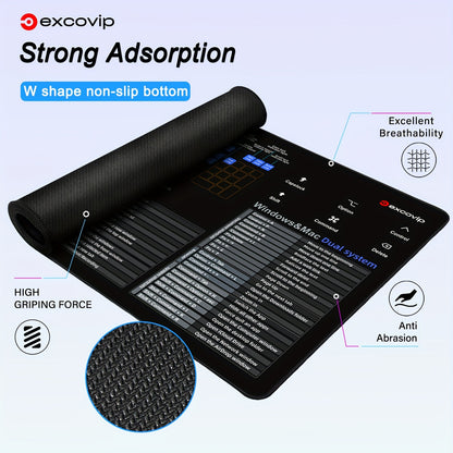 Grand sous-main antidérapant pour Windows et Mac