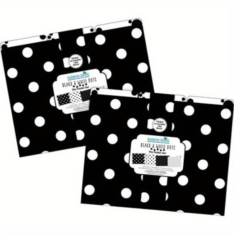 24pk Black and White Letter-Size File Folders Multi-Design