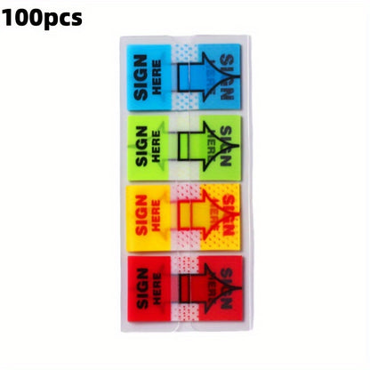 Self-Adhesive "Sign Here" Arrow Flags