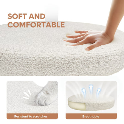 Chaise à pieds croisés réglable en hauteur avec roulettes et support dorsal ergonomique 