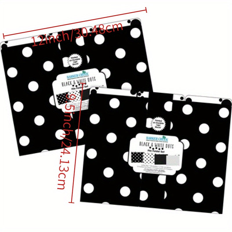 24pk Black and White Letter-Size File Folders Multi-Design