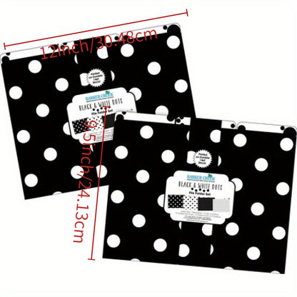 24pk Black and White Letter-Size File Folders Multi-Design