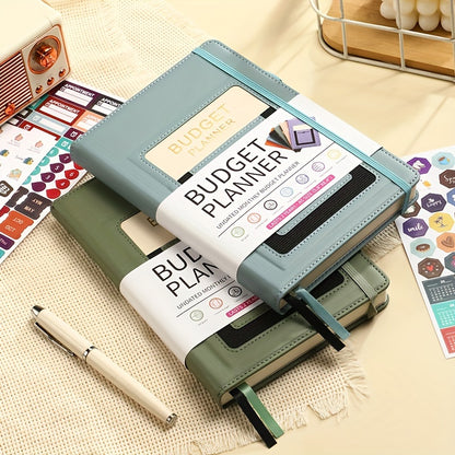 PU Leather Budget Planner Notebook w/ Expense Tracker - Two Years Duration To Track Debts, Bills, & Budgets