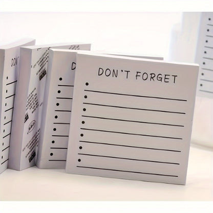80 Sheets Sticky Memo Pads - 3 x 3in Lined Notepads