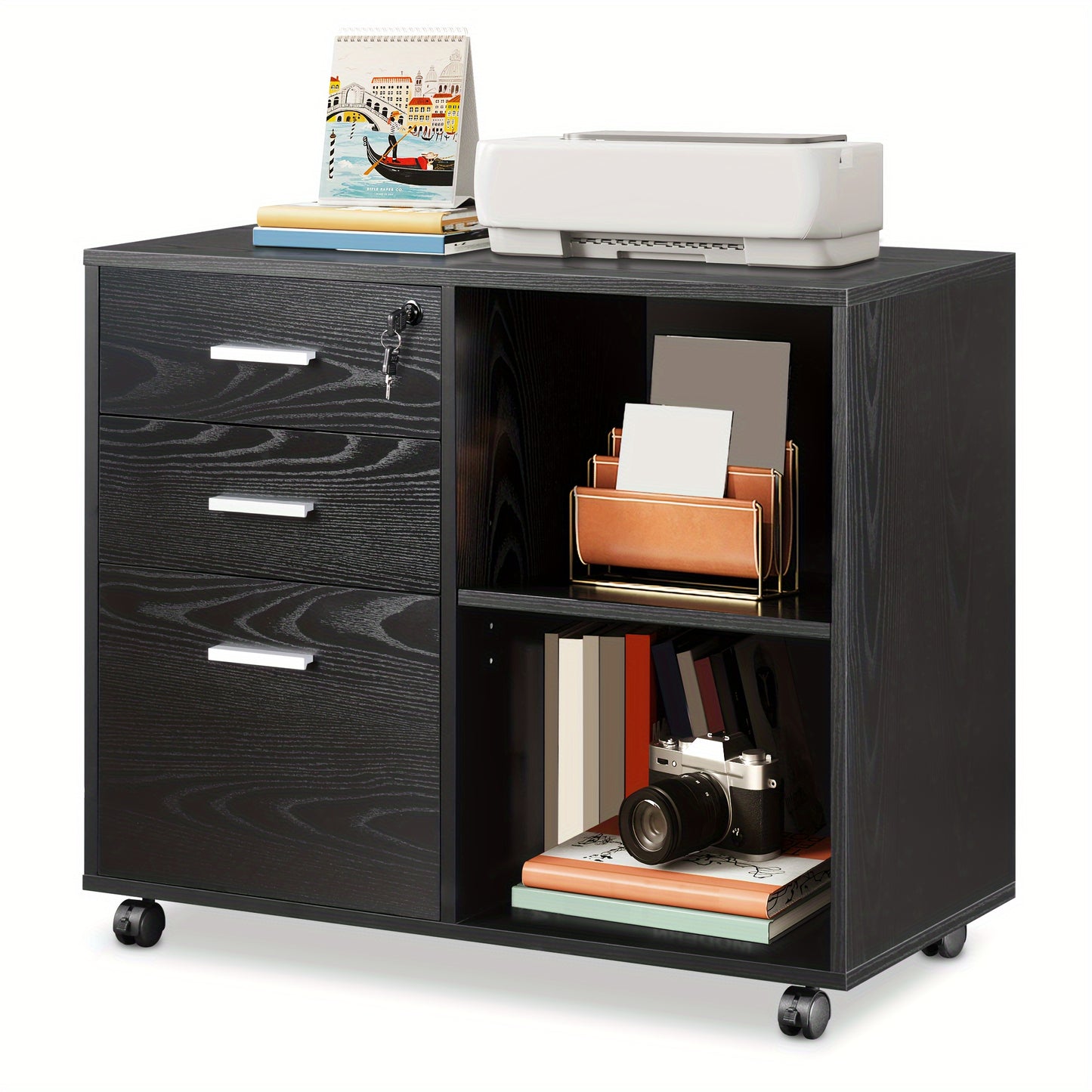 Archivador de 3 cajones con cerradura