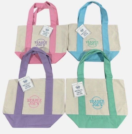 TJ Mini Pastel Canvas Bags